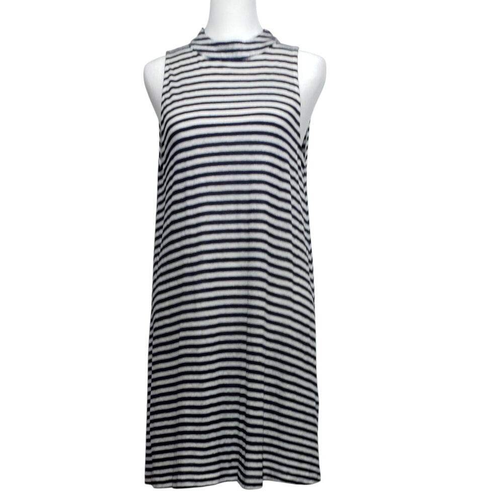 MinkPink NWT Linen Blend Striped Swing Dress Navy White XS Small Resortwear